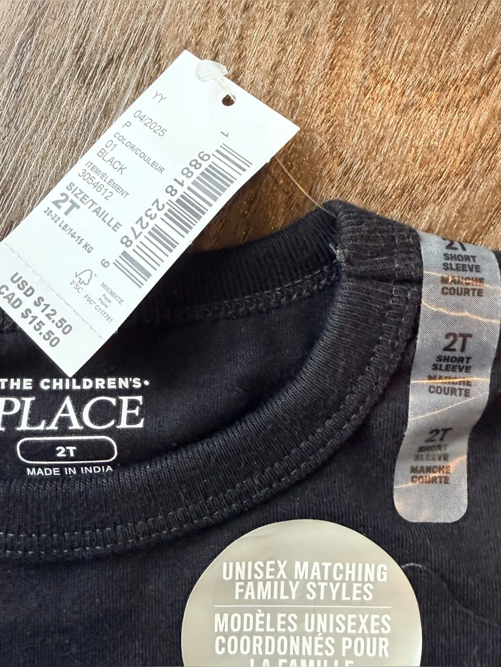 NWT The Children's Place Black 